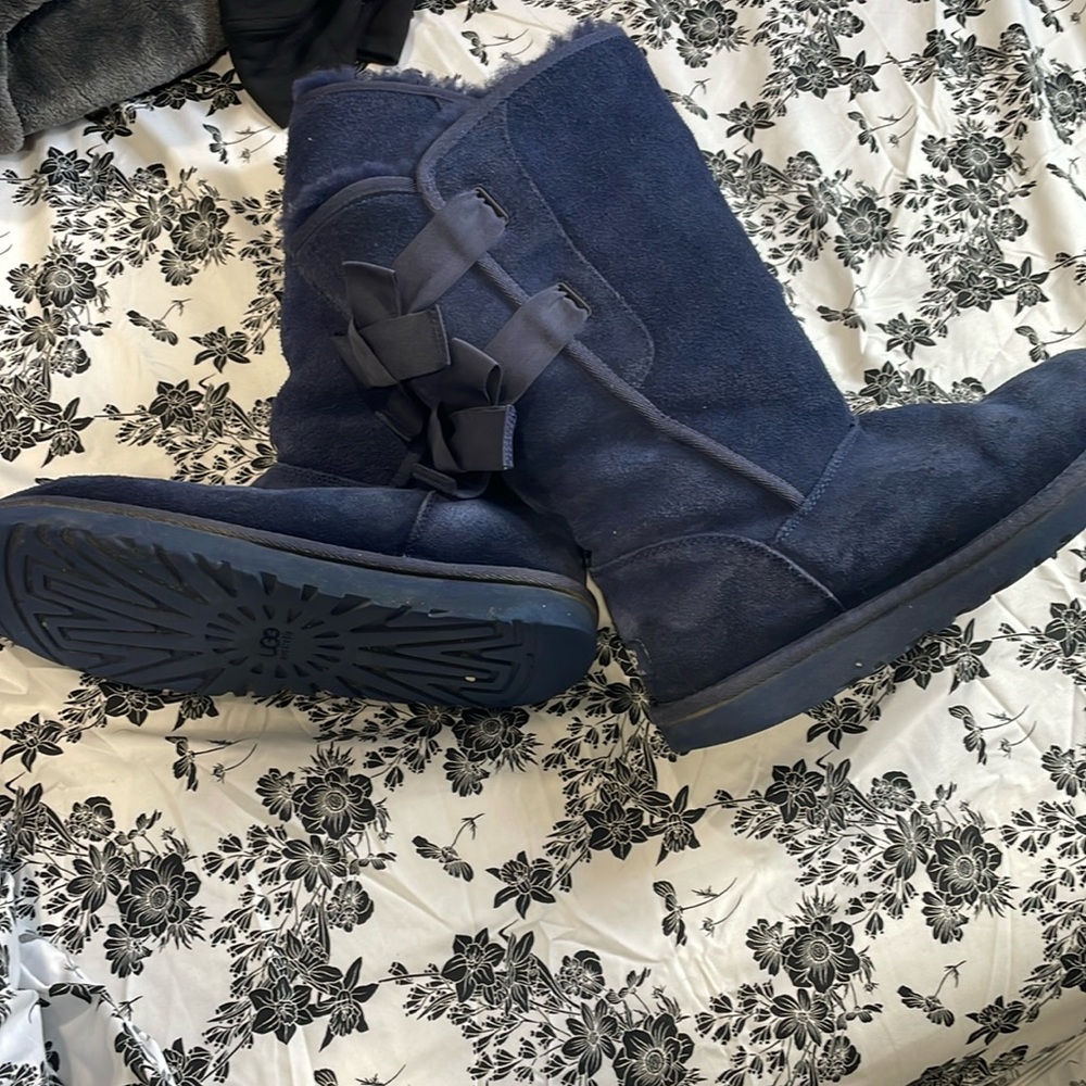Ugg Bailey tall Boot Blue with Bows